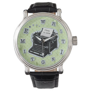Writing Time Typewriter for Writers Custom Watch