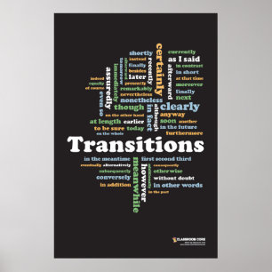 Writing Transitions 24" x 36" Classroom Poster