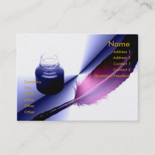 Writing With Style Profile Card Business Card Template