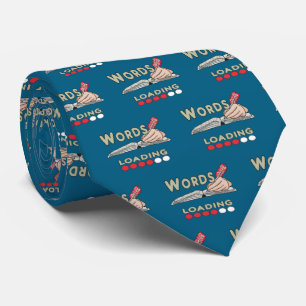 Writing Words Neck Tie