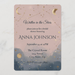 Written in the Stars Boho Celestial Bridal Shower Invitation