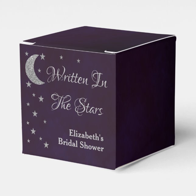 Written In The Stars Bridal Shower Favor Boxes (Front Side)