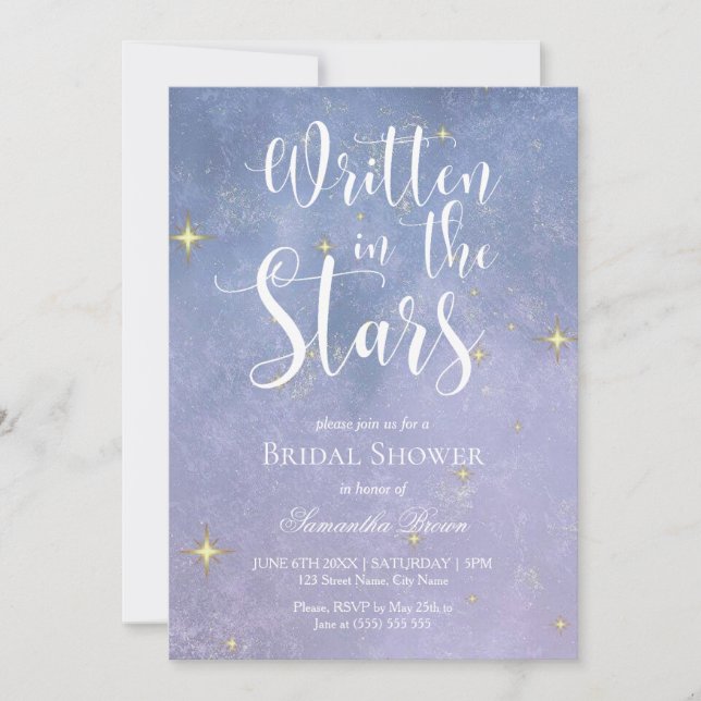 Written in the Stars Bridal Shower  Invitation (Front)