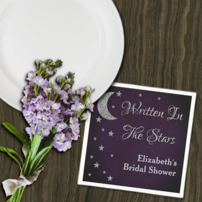 Written In The Stars Bridal Shower Napkins (Creator Uploaded)