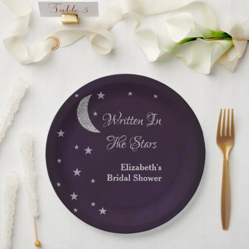 Written In The Stars Bridal Shower Paper Plates