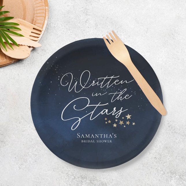 Written in the Stars Bridal Shower Paper Plates (Creator Uploaded)