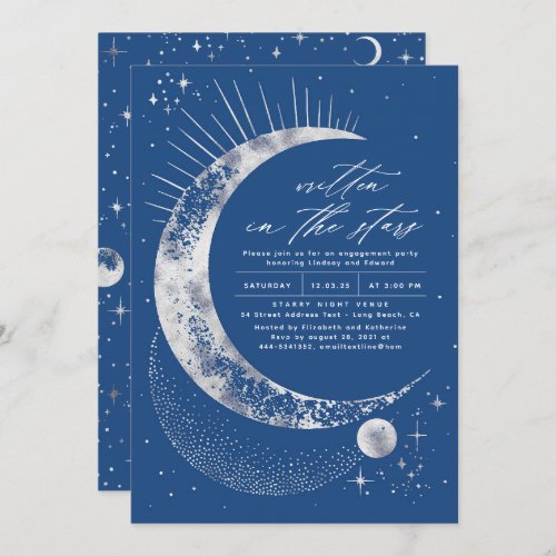Written in the Stars Celestial Engagement Party Invitation