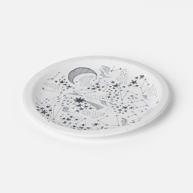 Written in the Stars Constellation Paper Plates (Angled)