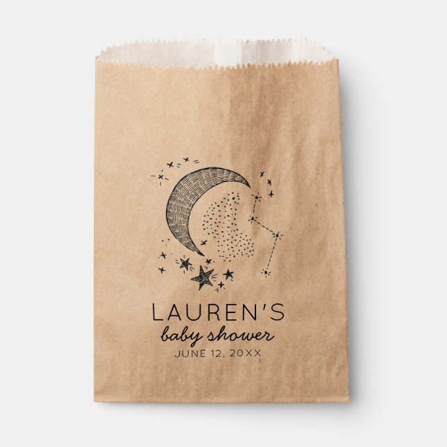 Written in the Stars Couples' Baby Shower Favor Bag (Front)