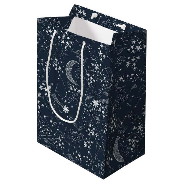 Written in the Stars Couples' Baby Shower Medium Gift Bag (Front Angled)