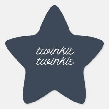 Written In The Stars Couples' Baby Shower Star Sticker by mistyqe at Zazzle