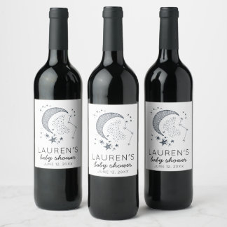 Written in the Stars Couples' Baby Shower Wine Label