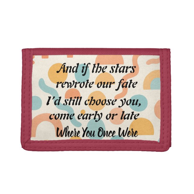 Written in the Stars, Enduring Love Trifold Wallet (Front)