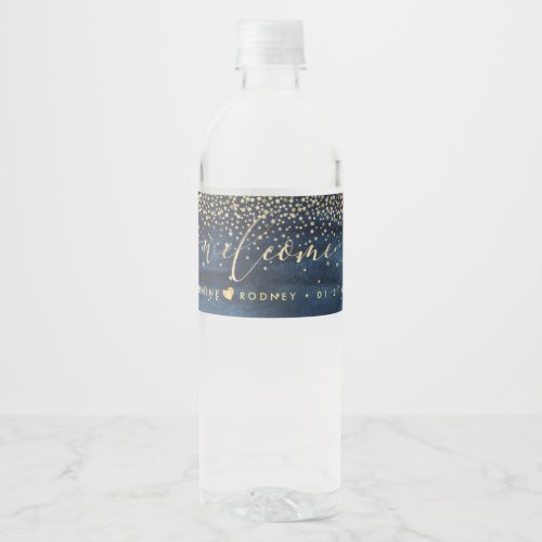 Written in the Stars event Welcome Calligraphy Water Bottle Label