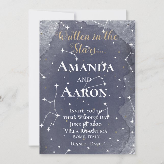 Written in the Stars Invitation (Front)