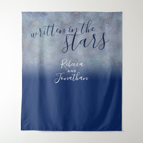 Written in the Stars Navy Galaxy Wedding Backdrop