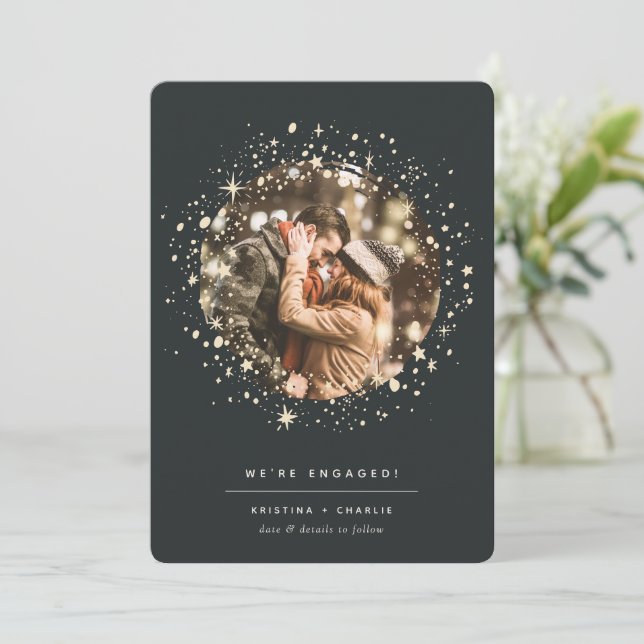 Written In the Stars | Photo Engagement Announcement (Standing Front)