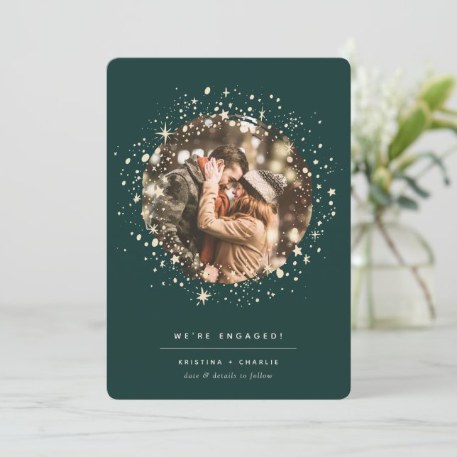 Written In the Stars | Photo Engagement Announcement (Standing Front)