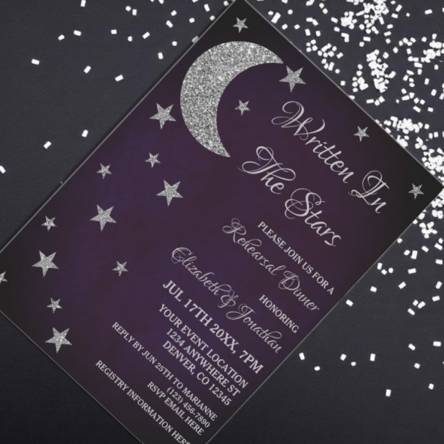 Written In The Stars Rehearsal Dinner Invitation (Creator Uploaded)