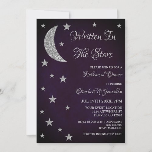 Written In The Stars Rehearsal Dinner Invitation