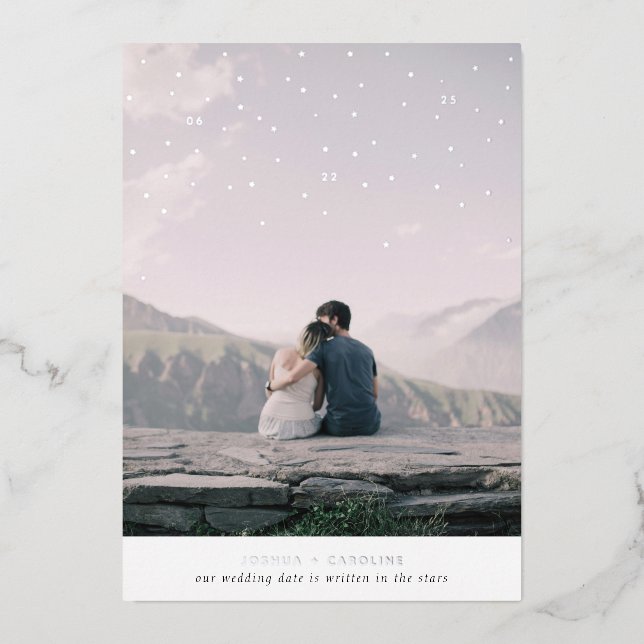 Written In The Stars Save the Date card (Front)