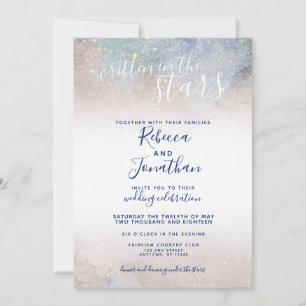 Written in the Stars Starry Night Wedding Invitation