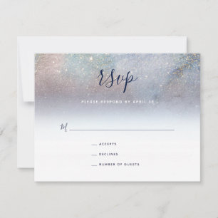 Written in the Stars Starry Night Wedding RSVP Card
