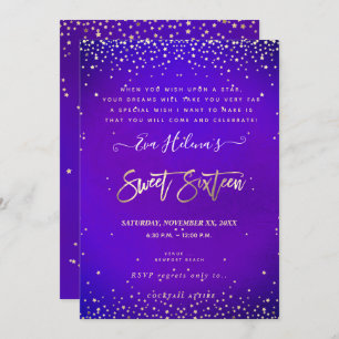 Written in the Stars Sweet 16, Ultra Violet Invitation