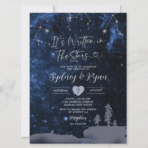 Written in the Stars Wedding Invitation