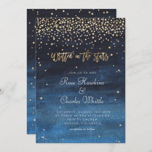 Written in the Stars Wedding Invitation | Zazzle