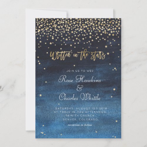 Written in the Stars Wedding Invitation