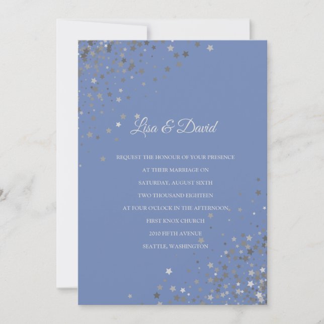 Written In The Stars Wedding Invitation (Front)