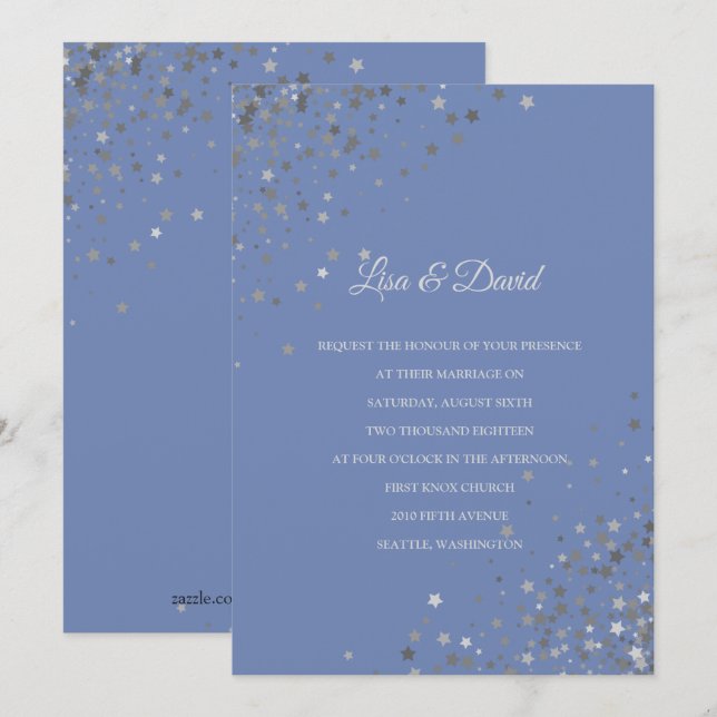 Written In The Stars Wedding Invitation (Front/Back)