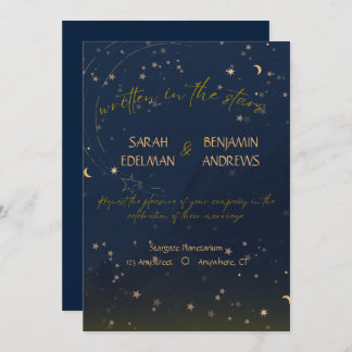 Written in the stars wedding invitation