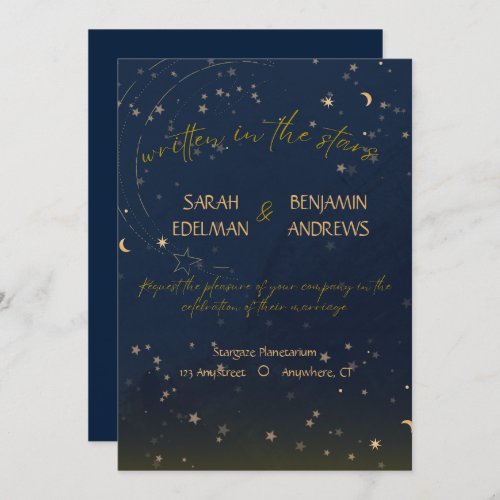 Written in the stars wedding invitation 