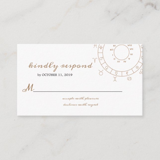 Written in the Stars Wedding RSVP Card (Front)