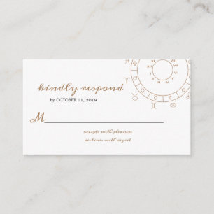 Written in the Stars Wedding RSVP Card