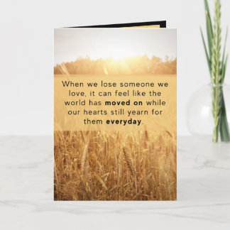 Written Memory Grief Sympathy Card - Golden Field
