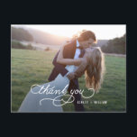Written Thanks Wedding Thank You Postcard<br><div class="desc">Sending out your thank you note will be a breeze with this chic and stylish thank you postcard. Visit our designs showroom at WWW.BERRYBERRYSWEET.COM</div>