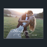 Written Thanks Wedding Thank You Postcard<br><div class="desc">Sending out your thank you note will be a breeze with this chic and stylish thank you postcard. Visit our designs showroom at WWW.BERRYBERRYSWEET.COM</div>