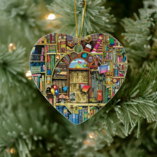 Writter Reader Bookaholic Books Lover Bookworm Ceramic Ornament