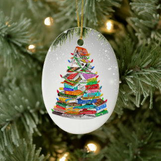 Writter Reader Bookaholic Books Lover Bookworm Ceramic Ornament