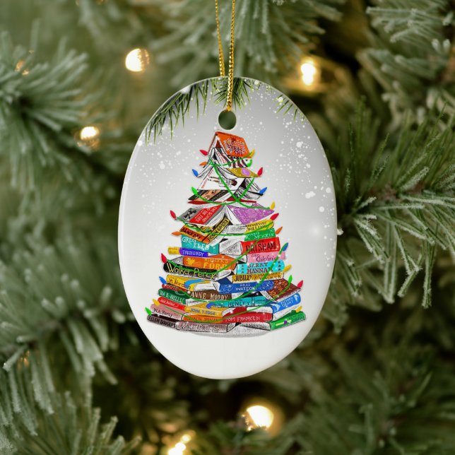 Writter Reader Bookaholic Books Lover Bookworm Ceramic Ornament (Tree)