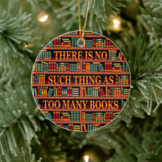 Writter Reader Bookaholic Books Lover Bookworm Ceramic Ornament