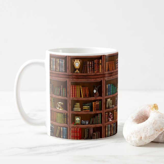 Writter Reader Bookaholic Books Lover Bookworm  Coffee Mug (With Donut)