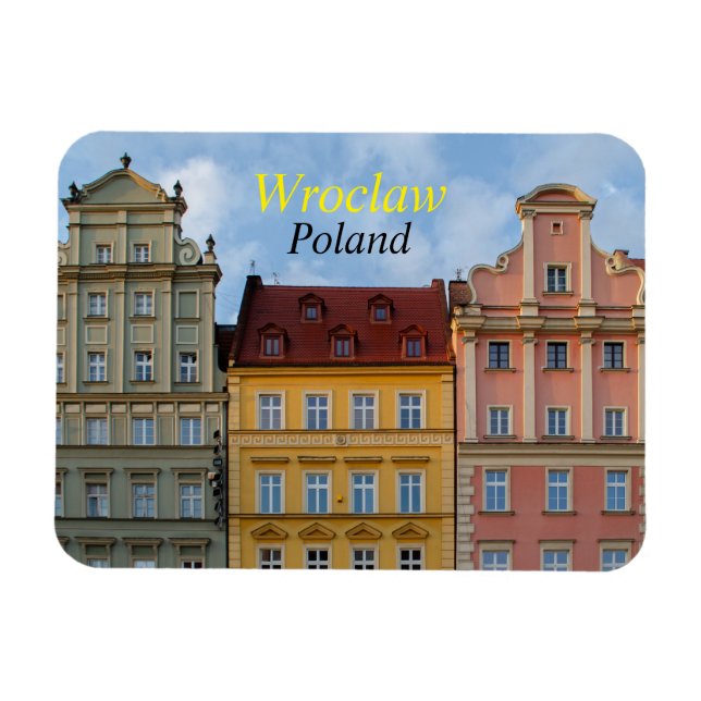 Wroclaw Poland Colorful Buildings Magnet (Horizontal)