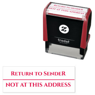 Wrong Address Return to Sender Self-inking Stamp