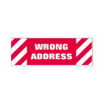 [ Thumbnail: "Wrong Address" Self-Inking Rubber Stamp ]