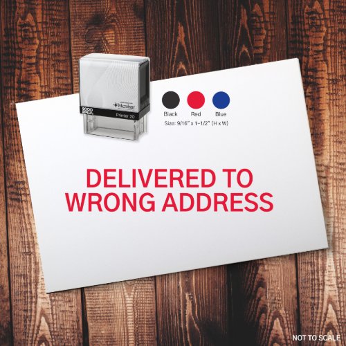 Wrong Address Self Inking Rubber Stamp