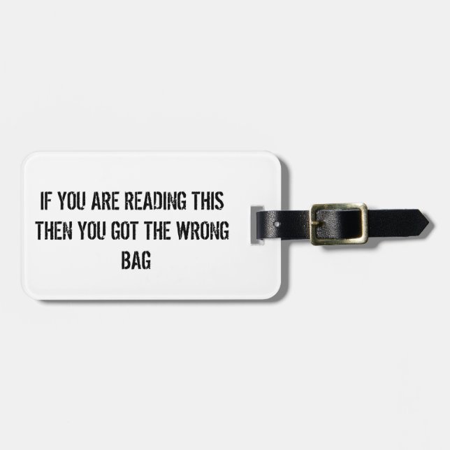 WRONG BAG! tag (Front Horizontal)